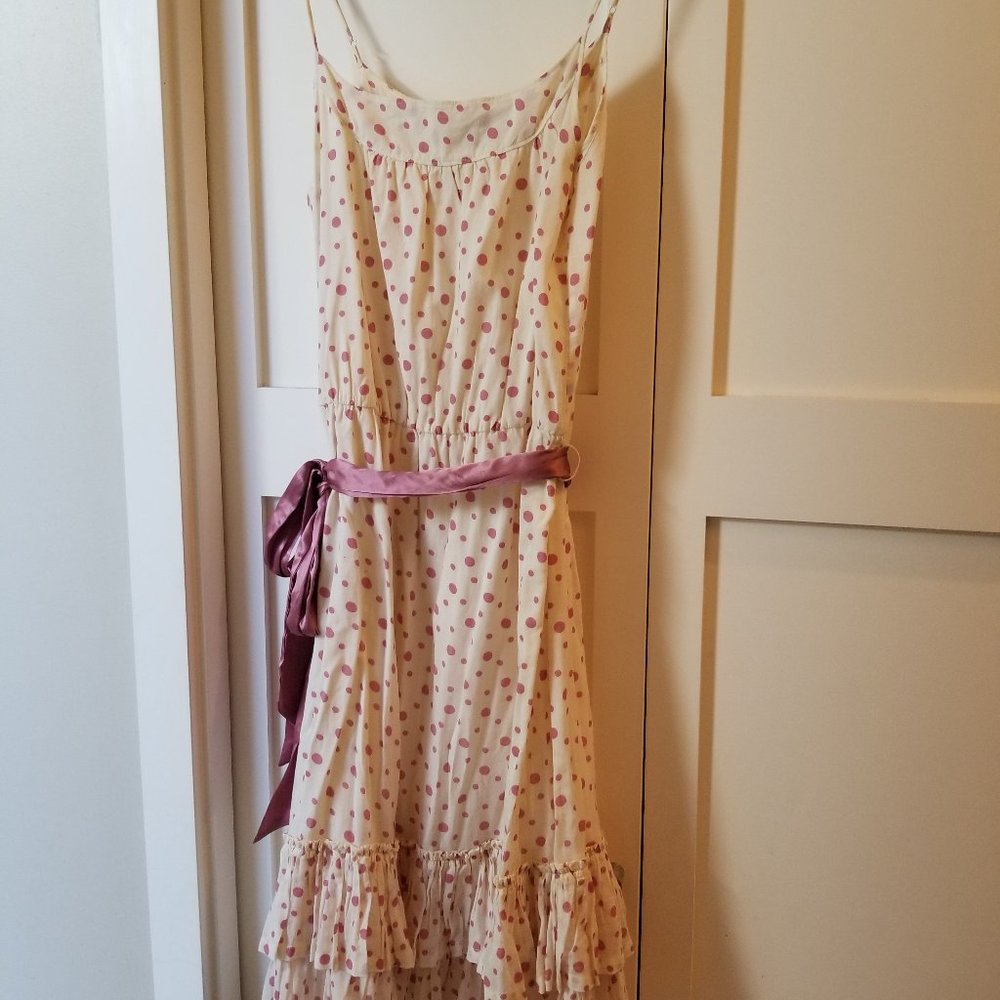 Gap pink polka dot dress